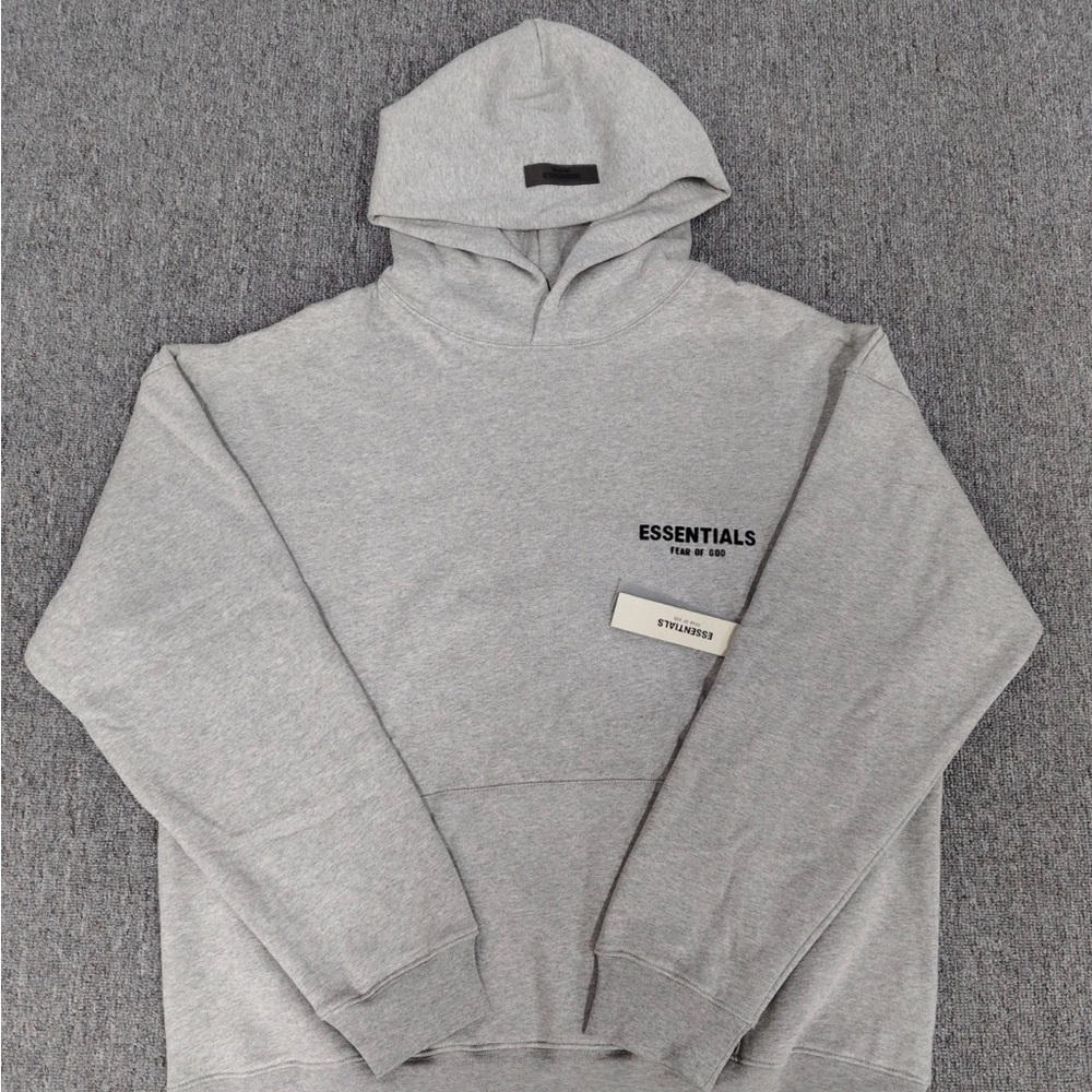 Fear of God Essentials Light Gray Hoodie